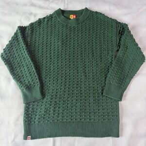 LEGO x Target Green Textured Knit Sweater NWT Mens Small Minimalist Casual
